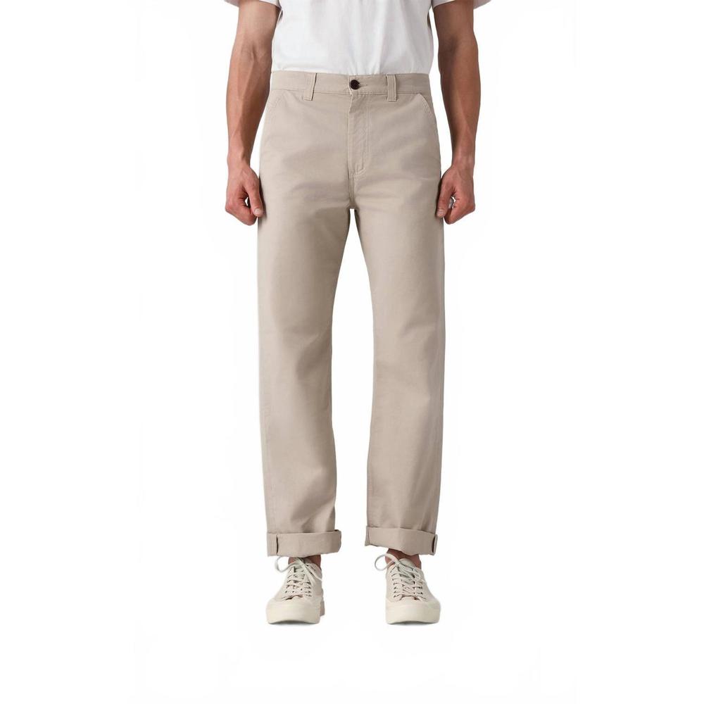 NEW C.O.F. STUDIO fatigue double twisted twill pants in sand